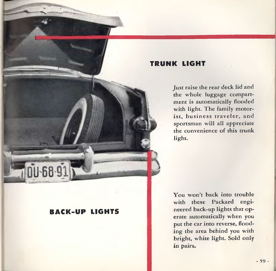 1953 Packard Owners Manual Page 55